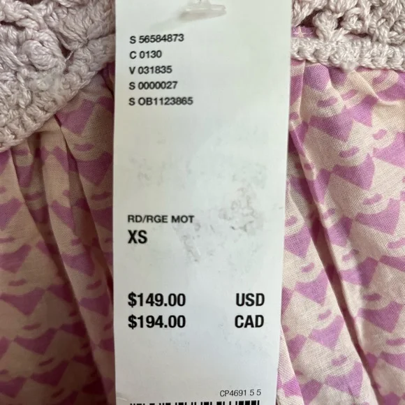 Kimchi Blue Cotton & Crocheted Top. Small. NWT. - Picture 4 of 10